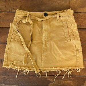 Pacsun Yellow Denim Mini Skirt size 26